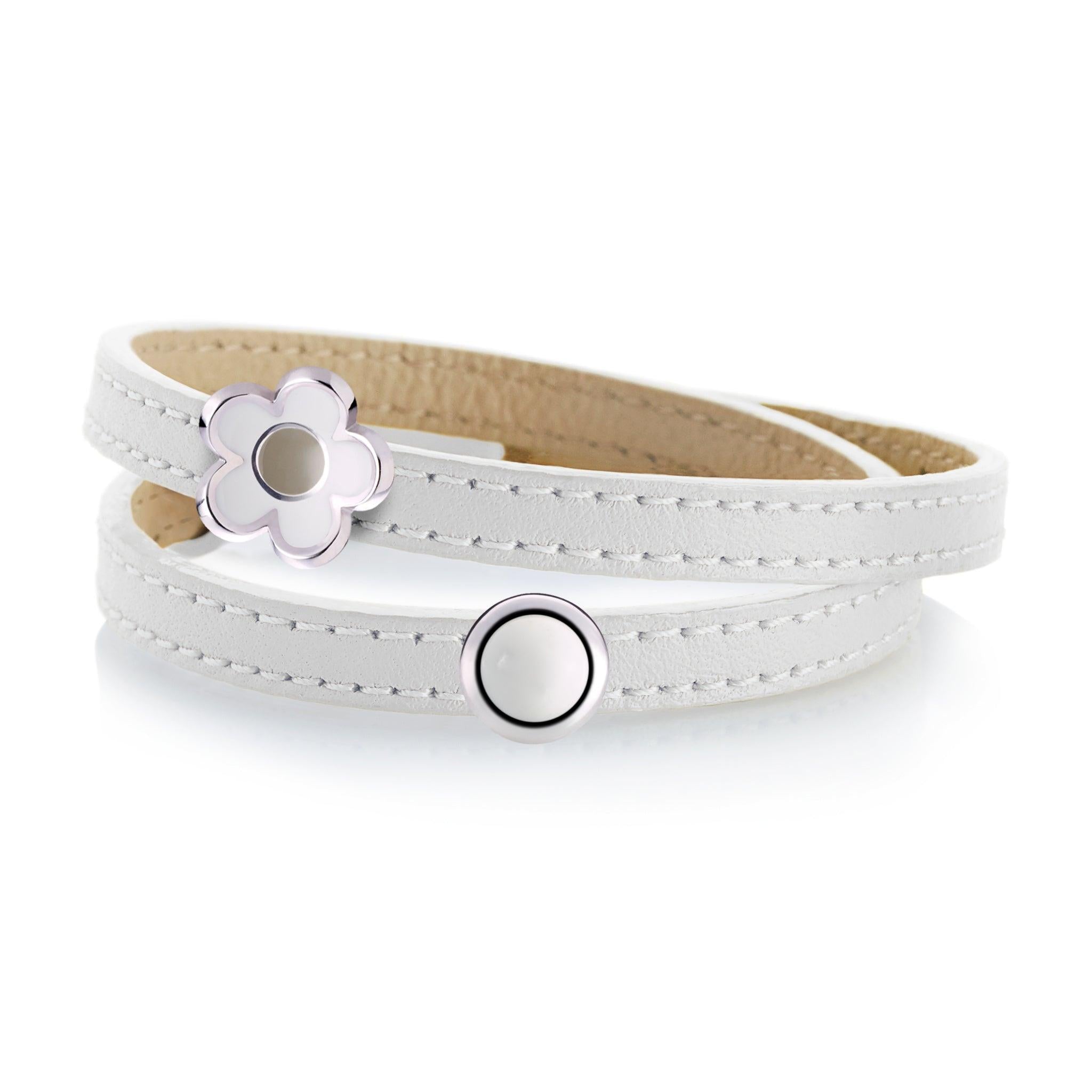 2er Set Flower bicolor und Loop (weiß) - 1Karat