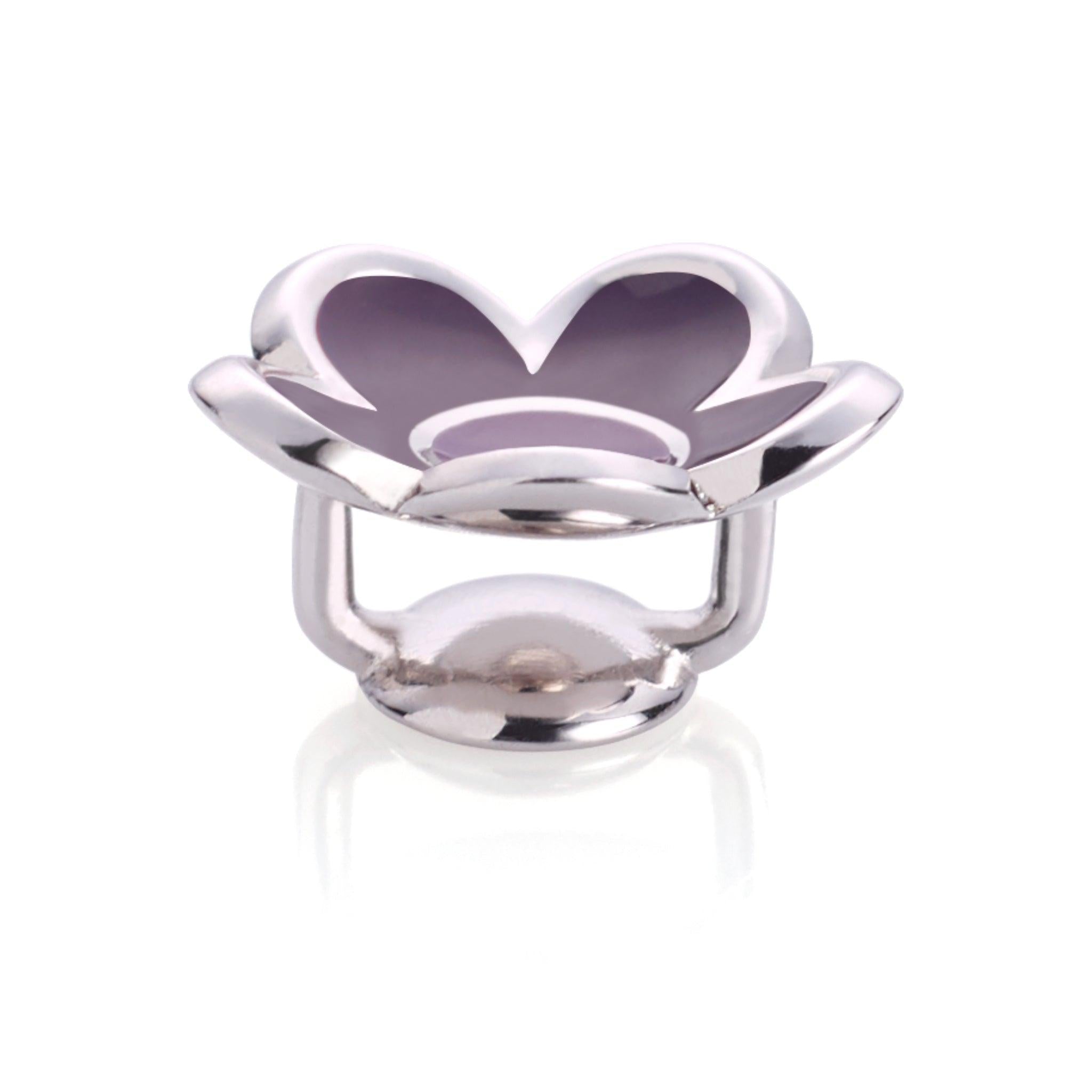 2er Set Flower uni und Flower bicolor (aubergine) - 1Karat