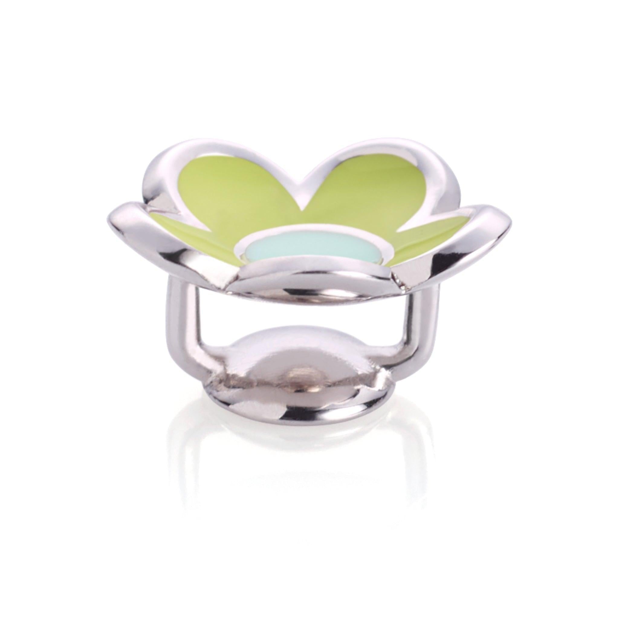 3er Set Flower uni, Flower bicolor und Loop (hellgrün) - 1Karat