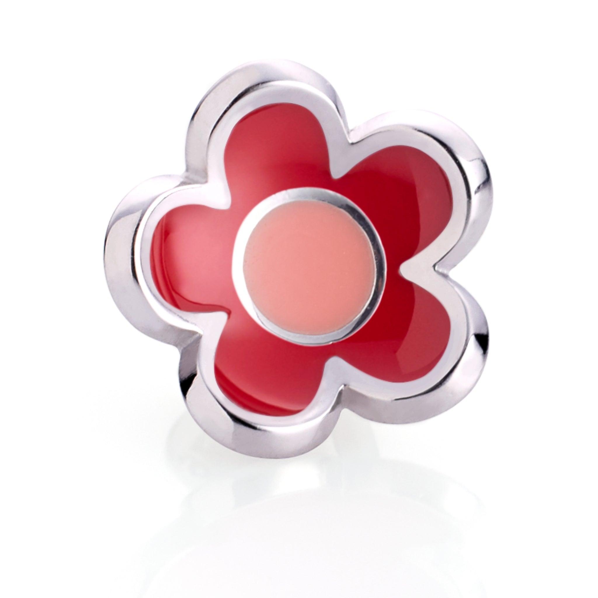3er Set Flower uni, Flower bicolor und Loop (rot) - 1Karat